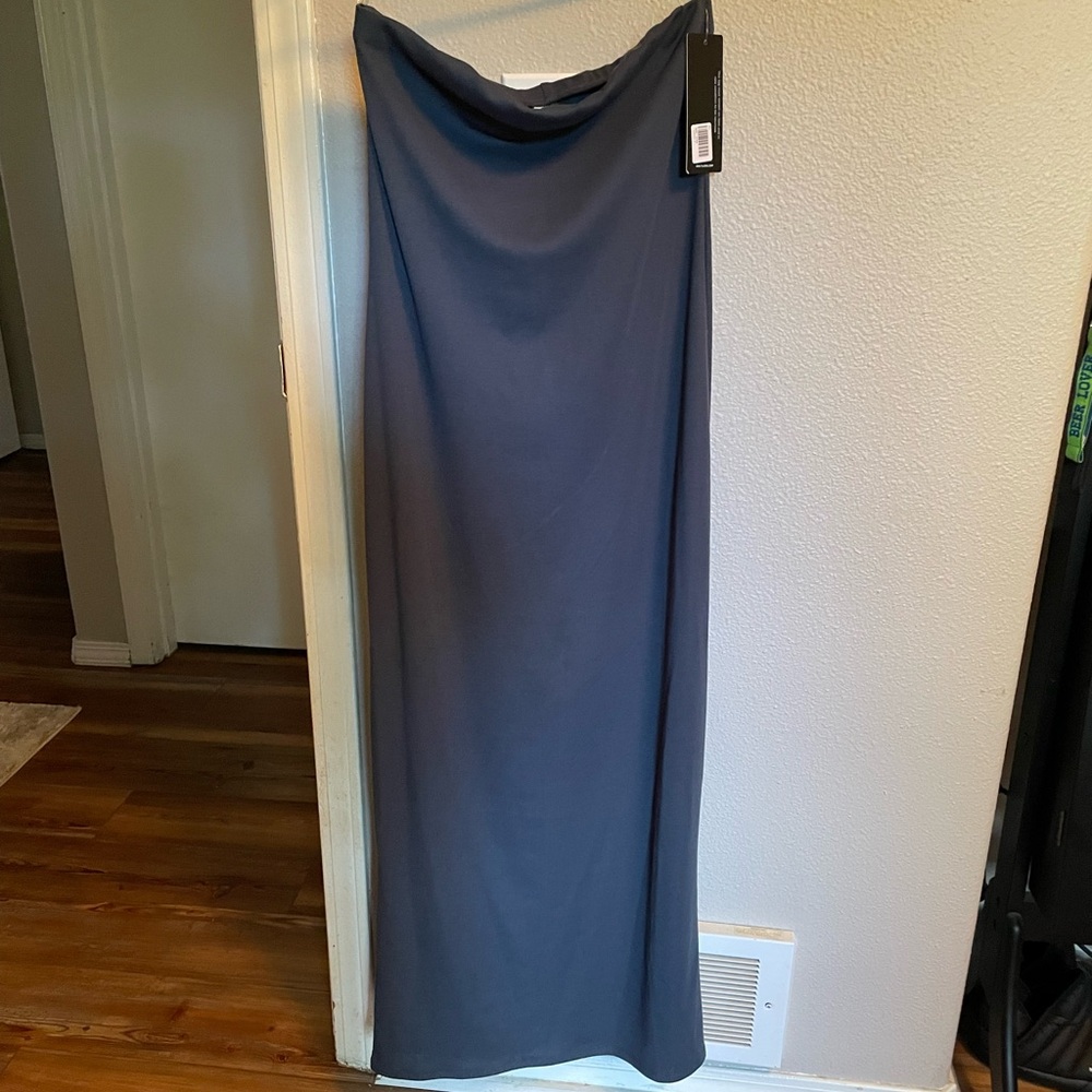 Women's strapless Maxi Dress in Blue